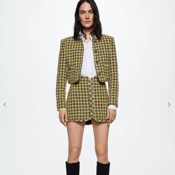 Mango Tweed skirt with zipper - Picture 9 of 9